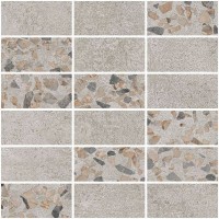 Декор Beton-Terrazzo Мозаичный микс Темный Лаппато Ректификат 29,7x29,7