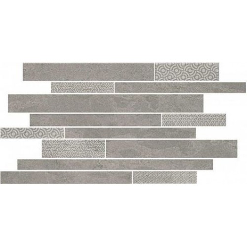 Kerama Marazzi Декор Ламелла мозаичный серый 25x50,2 SBM010\SG4584