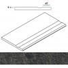 Italon Керамогранит Room X2 Black Stone Бортик с выемкой закругленный 30x60 620090000664