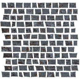 Мозаика Costruire Mosaico Random Metallo Nero