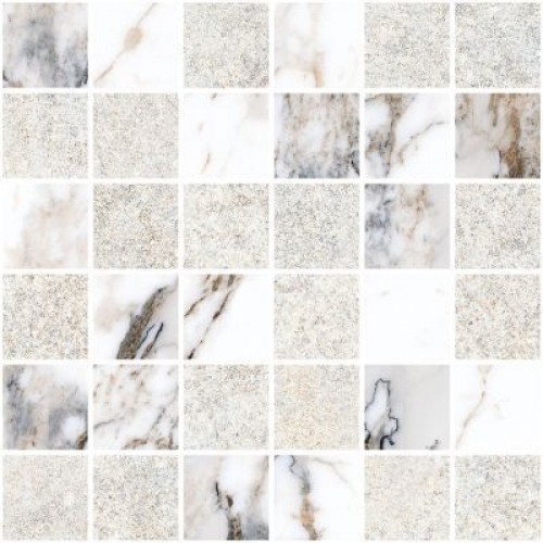 Vitra Мозаика Marble-Stone Белый Матовый-Лаппато Ректификат 5х5 K9498838R001VTE0