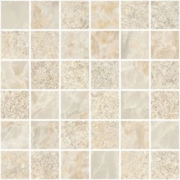 Мозаика Marble-Stone Кремовый Матовый-Лаппато Ректификат 5х5