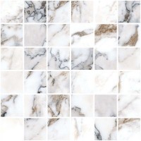 Мозаика Marble-X Бреча Капрайа Белый Лаппато Ректификат 5х5