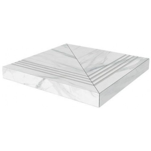 Kerama Marazzi Ступень Монте Тиберио лаппатированный угловая левая клееная 33x33 SG507102R/GCS