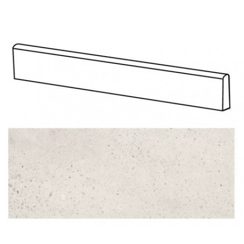 ABK Group Плинтус Battiscopa Downtown Ivory rettificato 6,5x60 DWR01051