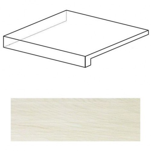 Atlas Concorde Ступень Etic Rovere Bianco Scalino Angolare SX 22,5x22,5 ANCV