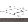 Casalgrande Padana Ступень Mineral Chrom Brown Gradone Naturale 30x33 