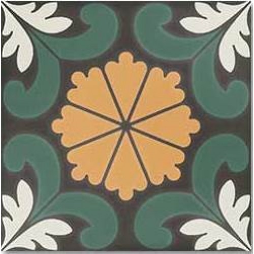 DNA Tiles Керамогранит Sync Flower Green 15x15 