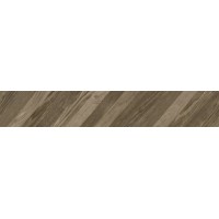 Керамогранит Wood Chevron right коричневый 15x90
