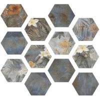 Керамогранит Hibiscus Blue Matt Hexa Mix 23,2x26,7