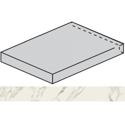 Italon Ступень Charme Deluxe Floor Project Arabescato White Scalino Angolare Sx 33x80 620070001632