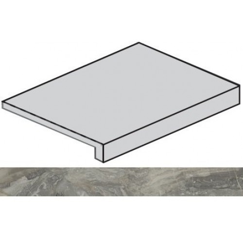Italon Ступень Charme Deluxe Floor Project Grigio Orobico Scalino Angolare Dx 33x160 620070001652