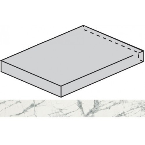 Italon Ступень Charme Deluxe Floor Project Invisible White Scalino Angolare Sx 33x80 620070001633