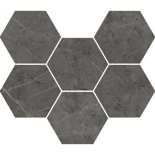 Italon Мозаика Charme Evo Floor Project Antracite Mosaico Hexagon 620110000050