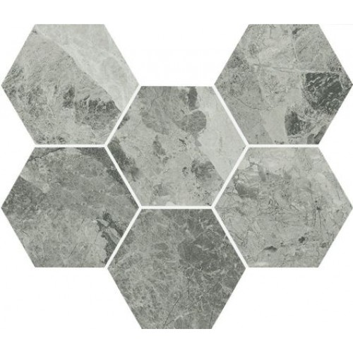Italon Мозаика Charme Extra Floor Project Silver Гексагон 620110000067