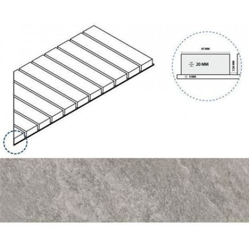 Italon Угол Climb X2 Решетка Стрим 20 Rock Правая 25x60 620090000563