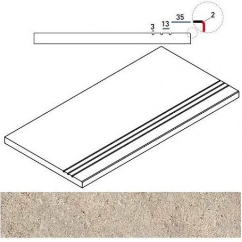 Italon Керамогранит Everstone X2 Desert Бортик грип 30x60 620090000640