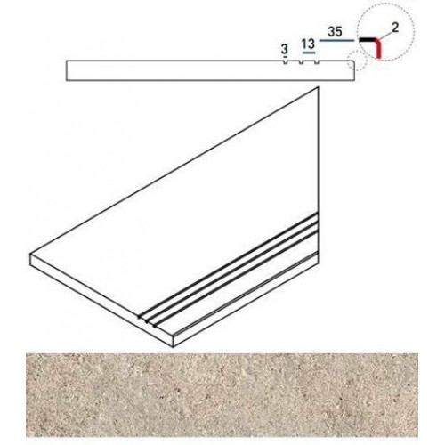 Italon Угол Everstone X2 Desert Бортик грип правый 30x60 620090000641