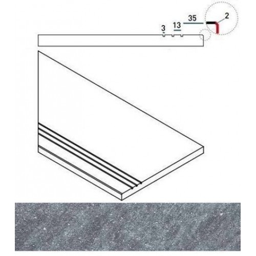 Italon Угол Genesis X2 Jupiter Silver Бортик грип левый 30x60 620090000622