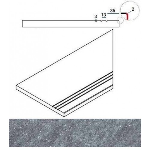 Italon Угол Genesis X2 Jupiter Silver Бортик грип правый 30x60 620090000621