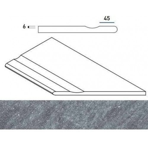 Italon Угол Genesis X2 Jupiter Silver Бортик с выемкой закругленный правый 30x60 620090000607