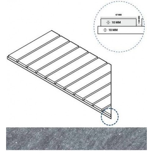 Italon Угол Genesis X2 Jupiter Silver Решетка стрим 10 левая 25x60 620090000619