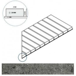 Угол Genesis X2 Saturn Grey Решетка стрим 20 правая 25x60