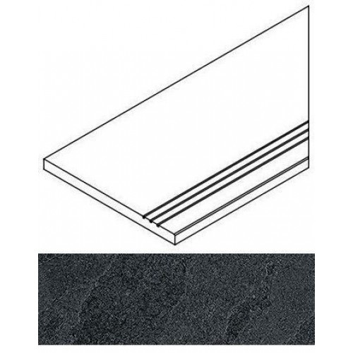 Italon Угол Materia X2 Бортик Грип Titanio правый 30x60 620090000420