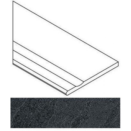 Italon Угол Materia X2 Бортик Закругленный с выемкой Titanio левый 30x60 