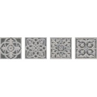 Декор Парнас вставка серый лаппатированный 9,5x9,5