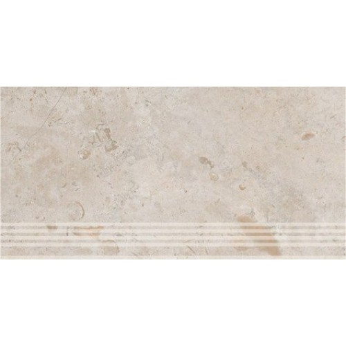 Kerama Marazzi Ступень Про Лаймстоун бежевый темный натуральный обрезной 30x60 DD205400R-GR