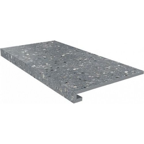 Kerama Marazzi Ступень Терраццо серый темный клееная 33x60 SG632800R\GCF