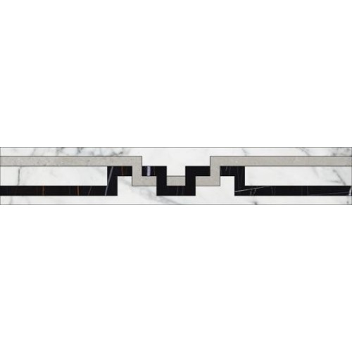 Kerranova Бордюр Marble Trend Carrara напольный 10x60 K-1000/MR/f01-cut/100x600x10