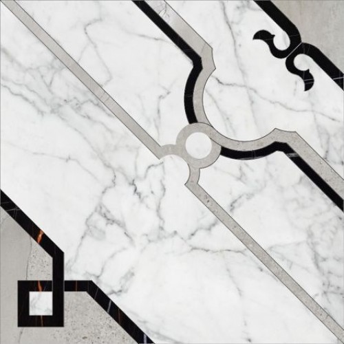 Kerranova Декор Marble Trend Carrara напольный 60x60 K-1000/MR/d01-cut/