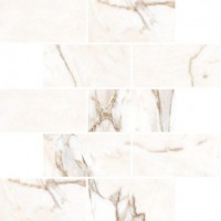 Мозаика Marble Trend Calacatta gold Лаппатированная, прямоугольник