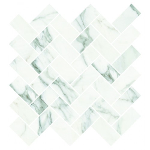 Kerranova Мозаика Marble Trend Calacatta gold шеврон лаппатированный K-1001/m06/LR