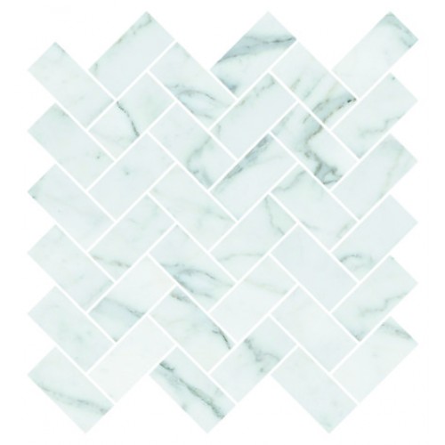 Kerranova Мозаика Marble Trend Carrara шеврон матовый K-1000/m06/MR