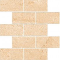 Мозаика Marble Trend Crema marfil Лаппатированный, прямоугольник