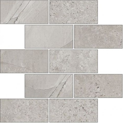 Kerranova Мозаика Marble Trend Limestone Лаппатированная, прямоугольник K-1005/LR/m13/307x307x10
