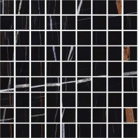 Мозаика Marble Trend Nero Dorato Sugar-эффект, квадрат