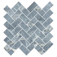 Мозаика Marble Trend Silver River шеврон лаппатированный