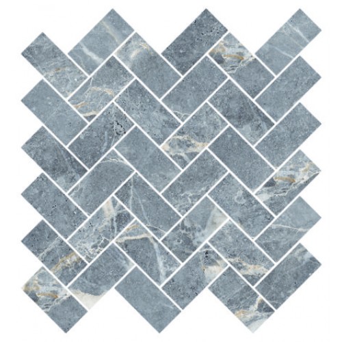 Kerranova Мозаика Marble Trend Silver River шеврон лаппатированный K-1006/m06/LR