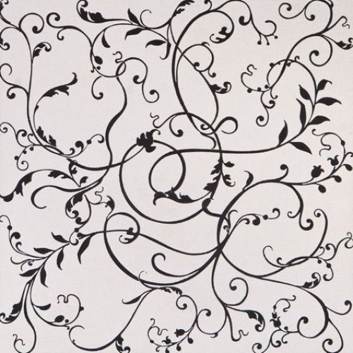 La Fabbrica Декор Fusion Ringlet Black Iridium Lap. Liscia 49x49 L660