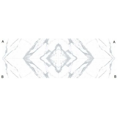 Laminam Керамогранит I Naturali Marmi Bianco Statuario Venato Lucidato Bookmatch face B 100x300 LAMFFM0019_IT