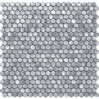 Мозаика Drops metal silver hex