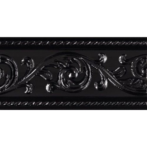 Carmen Ceramic Art Бордюр Caprichosa Negro Cenefa Yara 7,5x15 