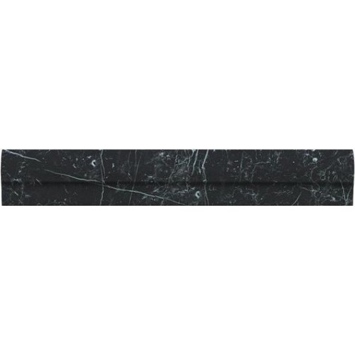Atlas Concorde Бордюр Marvel Stone Nero Marquina London 5x30,5 LSLN