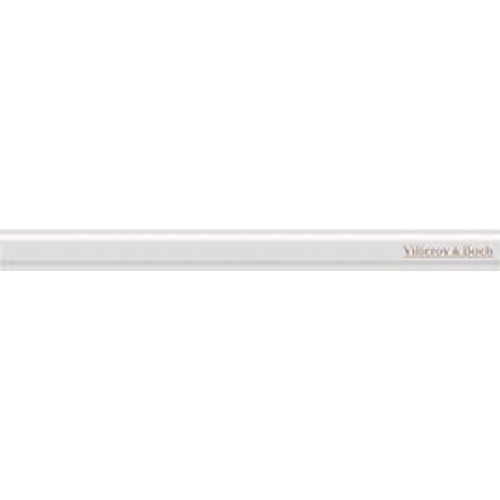 Villeroy && Boch Бордюр Prelude с логотипом Arpeggio White Border Glossy Rec 2,5x30 K2048ZT1L0010