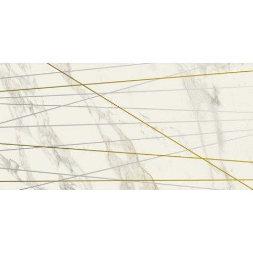 Italon Декор Charme Deluxe Wall Project Arabescato Inserto Golden Line 40x80 600080000421