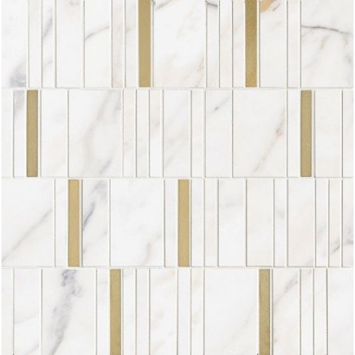 Marazzi Мозаика Allmarble Wall Mosaico Golden White Barcode Lux M8HD